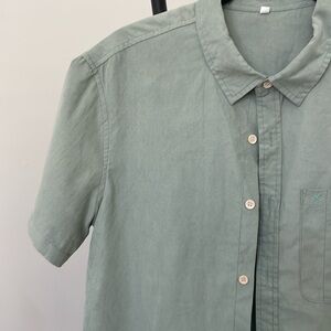 M Green Shortsleeve Button Down